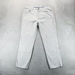 Faherty Pants Mens 33x30 Beige Chino Linen Blend Lightweight Stretch Casual
